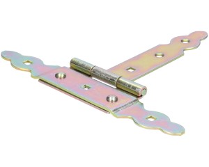 Ozdobny zawias do furtek okiennic skrzyń ZBNO 150x215mm złoty z nakładką