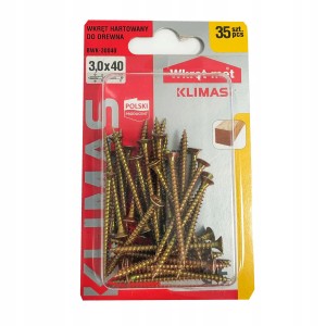 WKRĘTY DO MEBLI DREWNA WKRĘT MET 3,0x40 mm 35 szt