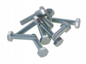 10szt ŚRUBY METRYCZNE M6x30mm OCYNK KL 5.8 DIN931