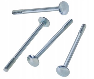 4 ŚRUBY METRYCZNE ZAMKOWE PODSADZANE M6x100mm CYNK