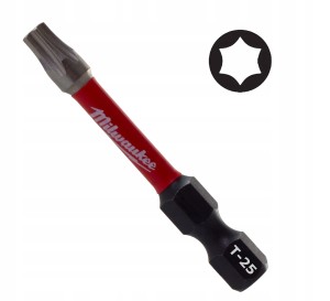 Bit udarowy końcówka grot Milwaukee TX 25 TORX T-25 T25 Shockwave 50mm