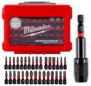 Bity udarowe Milwaukee komplet zestaw bitów końcówka wkrętarki torx 32szt
