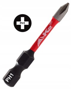 Bit udarowy końcówka grot do wkrętarki K2 Impact PH1 PH 1 stal S2 50mm