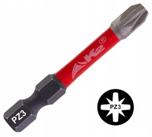 Bit udarowy końcówka grot do wkrętarki K2 Impact PZ 3 PZ3 stal S2 50mm
