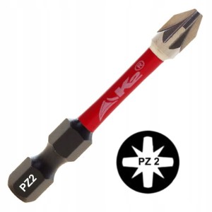 Bit udarowy końcówka grot do wkrętarki K2 Impact PZ 2 PZ2 stal S2 50mm