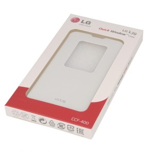 ORYGINALNE ETUI Quick Window LG L70 CCF-400 BIAŁE