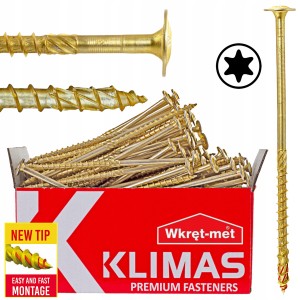 WKRĘTY CIESIELSKIE 6x200 TORX ŁEB TALERZOWY DO POŁĄCZEŃ DREWNIANYCH 100szt