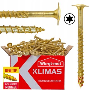 WKRĘTY CIESIELSKIE 8x120 TORX40 ŁEB TALERZOWY 50szt DO ŁĄCZENIA DREWNA