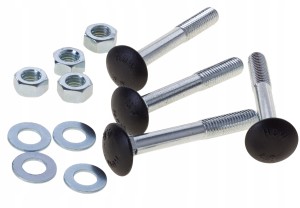 4 Śruby metryczne zamkowe czarne M8x60 do zawiasów