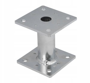 PODSTAWA SŁUPA PRZYKRĘCANA DO BETONU ŁĄCZENIE 80mm