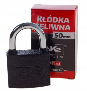KŁÓDKA JARZMOWA ŻELIWNA NA KLUCZ 50mm HARTOWANA