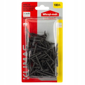 WKRĘTY DO PŁYT KARTON GIPS DREWNO 3,5x35 100sztuk