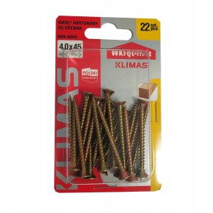 WKRĘTY DO MEBLI DREWNA WKRĘT MET 4,0x45 mm 22 szt