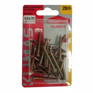 WKRĘTY DO MEBLI DREWNA WKRĘT MET 4,0x35 mm 28 szt