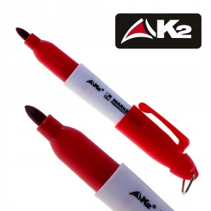 Mini marker permanentny pisak mazak flamaster znacznik K2 czerwony 1szt