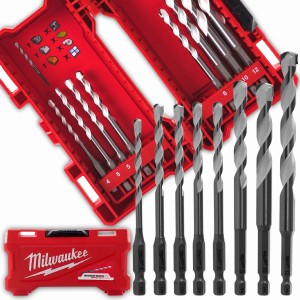 Wiertła MILWAUKEE do betonu HEX zestaw wierteł uniwersalnych 8szt. 4-12mm